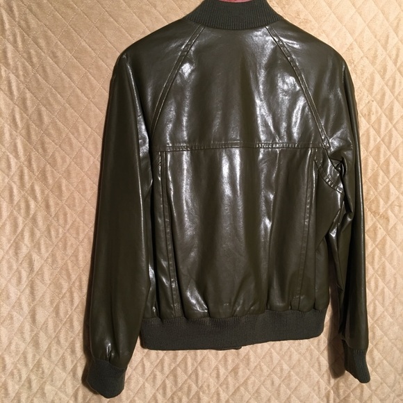 QMACK Khaki Vegan Leather Jacket & Skirt - Picture 6 of 6